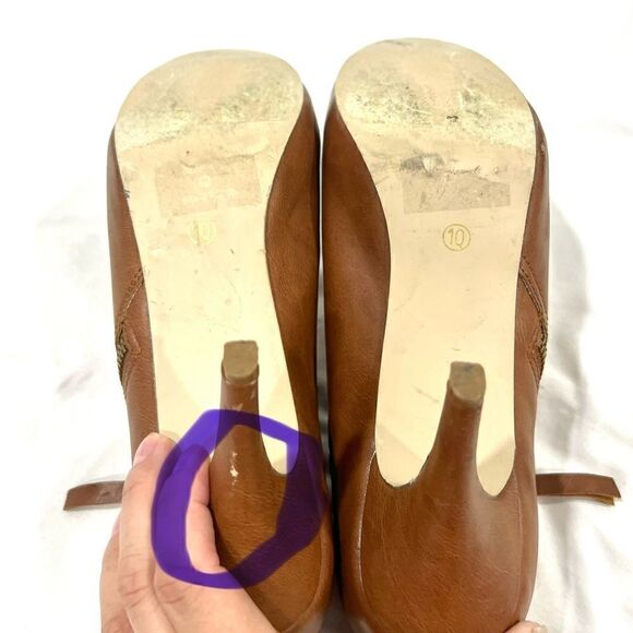 Bonnibel caramel high heel booties size 10 - Picture 8 of 12
